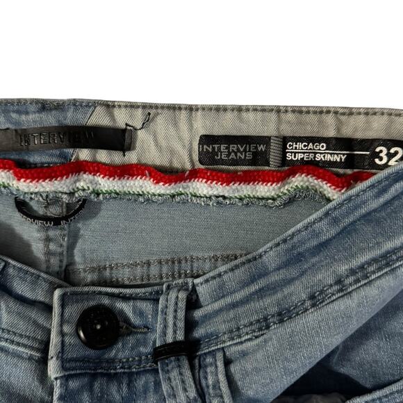 Interview Jeans Rebel Blues: Chicago Distressed Super Skinny 32 Waist Jeans - Picture 2 of 8